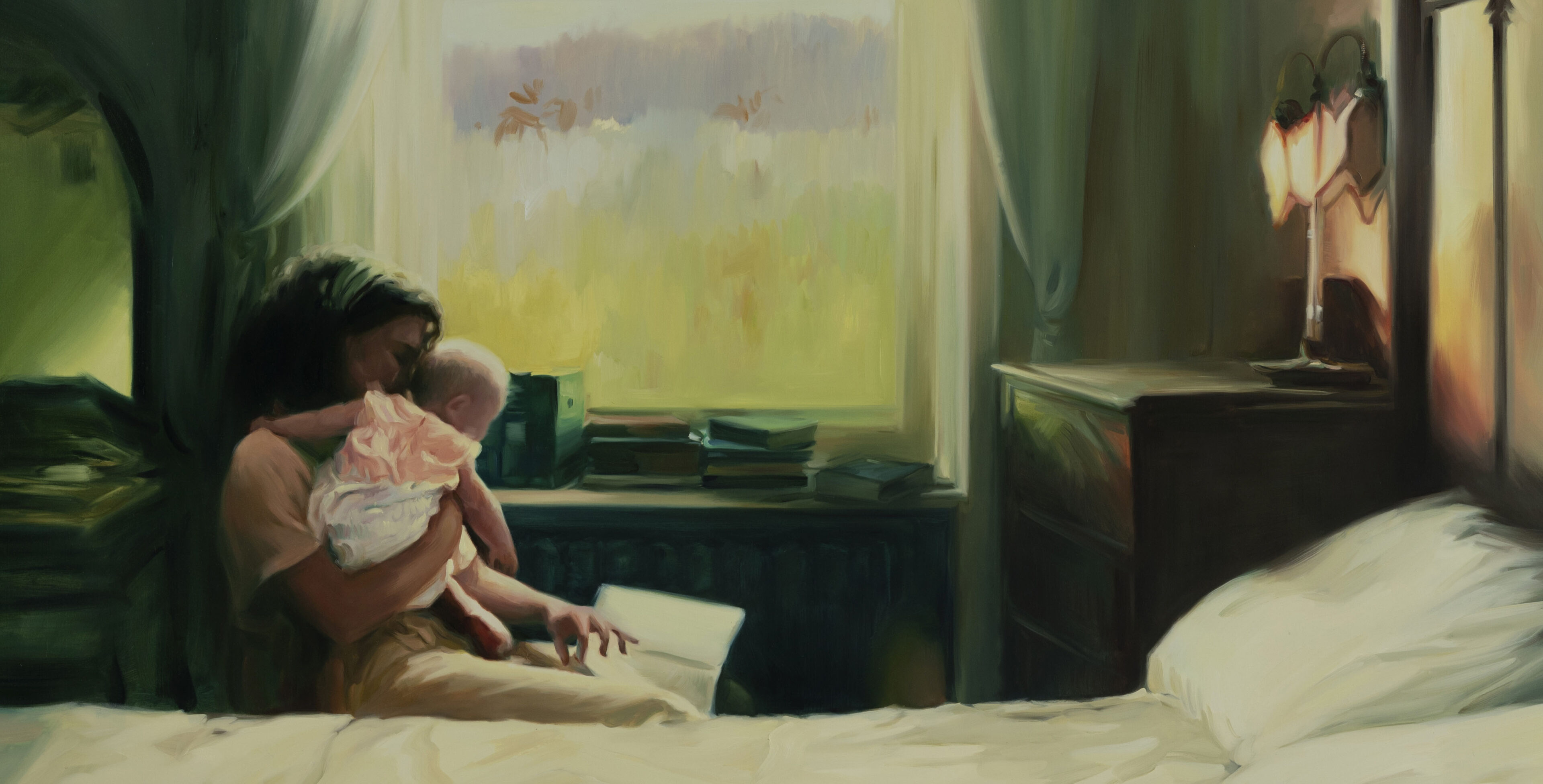 02 mother, 2023. 72x48 inches, oil on linen, copy