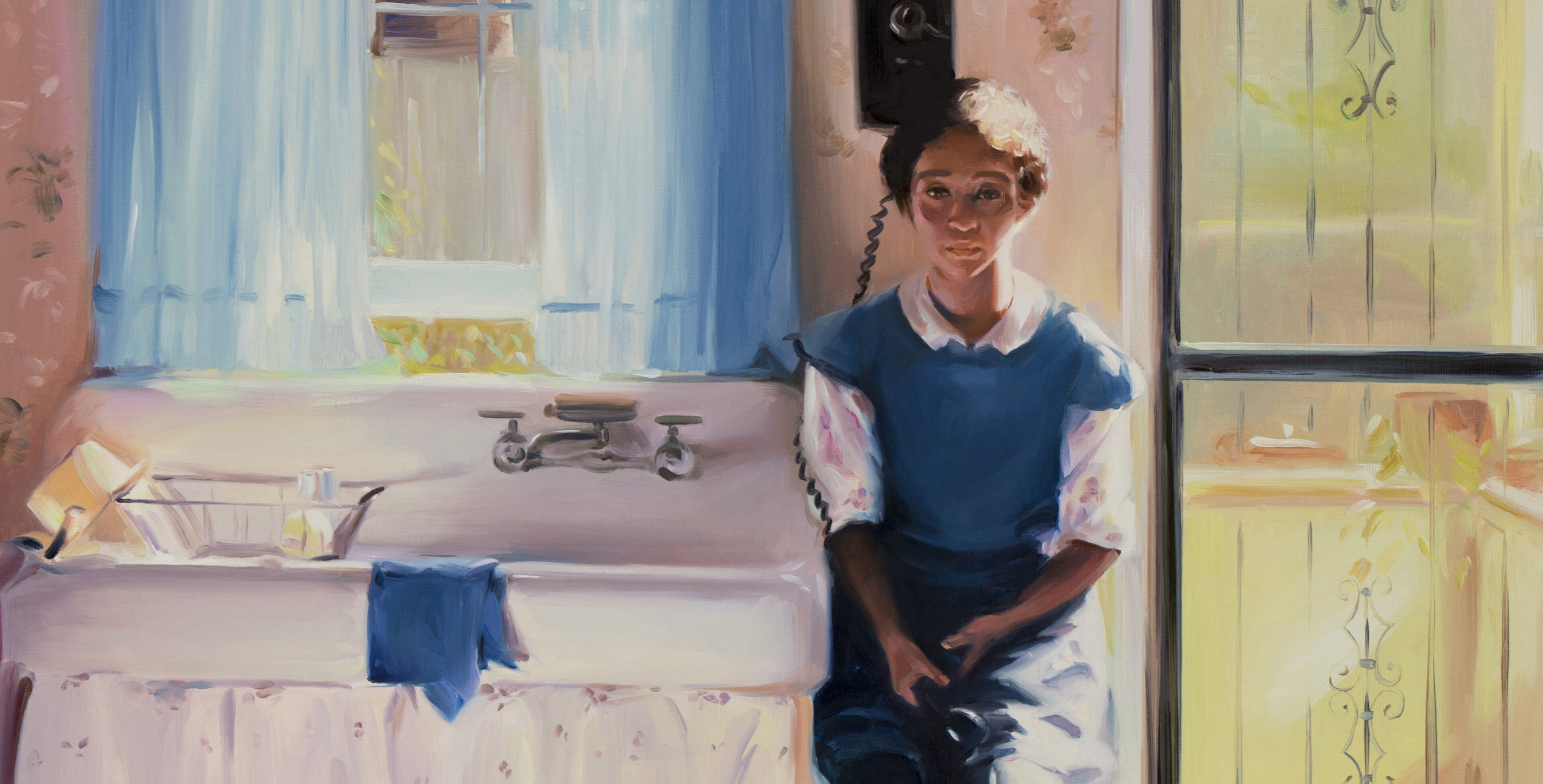 14 study between blues, 2023. oil in paper, 18 x 24 inches copy 2